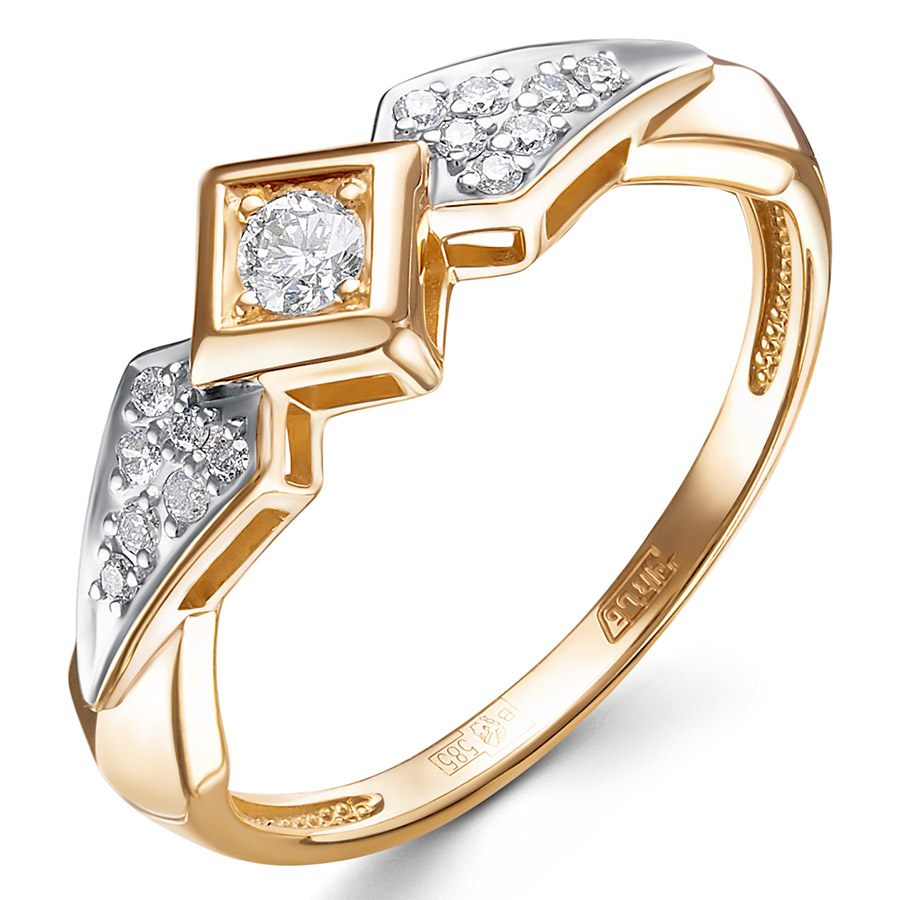 Кольцо, золото, бриллиант, 01-4186